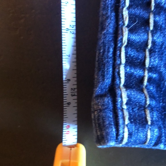 Girls size 0 Jeans Angels Distressed Blue double stitched Stretch faded pants - Picture 7 of 7